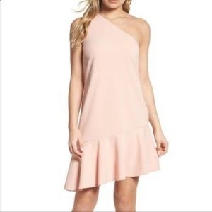Charles Henry One Shoulder Dress